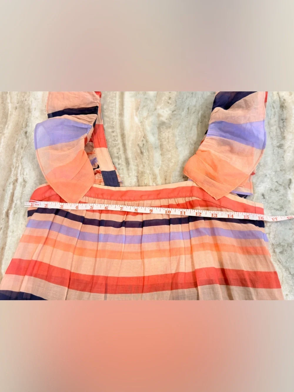 Women’s KATHERINE KIDD Circe PS striped tiered midi dress- Size XS